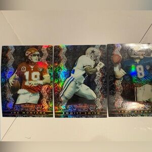 1995 Bowman’s Best Troy Aikman, Joe Montana and Emmitt Smith NFL REFRACTORS